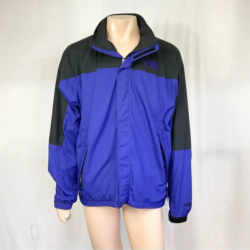 The North Face Vintage Men's Blue & Black Full Zip Windbreaker Jacket Size XL